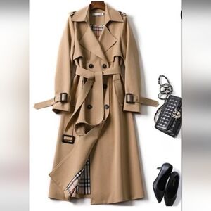 Barkley Lane Stylish Tan Trench Coat, size XL